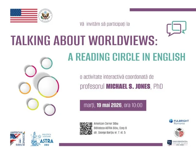 Biblioteca ASTRA Sibiu invită publicul la un cerc de lectură în limba engleză alături de profesorul american Michael S. Jones