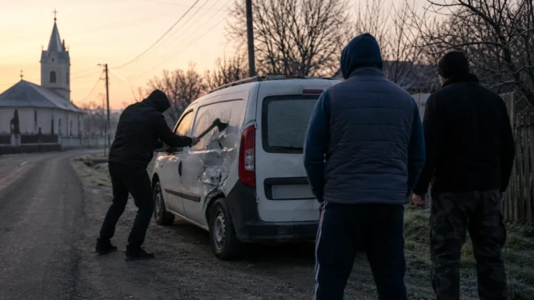 Bărbat condamnat după ce a lovit cu toporul o mașină, în urma unui conflict pe DJ 106, la Brădeni