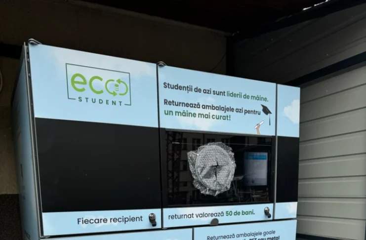 ULBS a instalat primul automat de preluare a ambalajelor, în cadrul proiectului ECO Student
