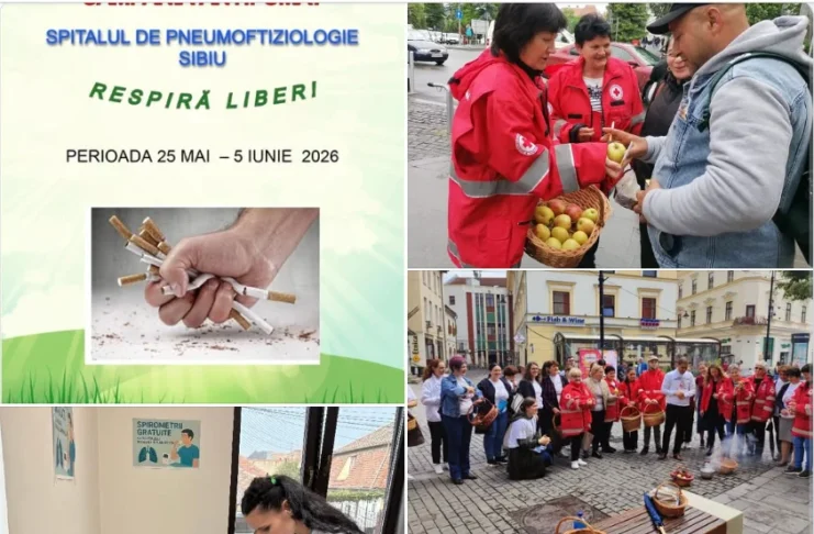 DSP Sibiu: „Fumatul ucide” – apel către sibieni să renunțe la tutun în cadrul campaniei „Respiră liber”
