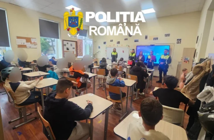Educație rutieră pentru elevii sibieni: Polițiștii au organizat concursuri și activități preventive la Șelimbăr