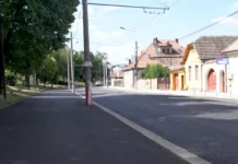 Primăria Mediaș continuă modernizarea infrastructurii pe strada Constantin Brâncoveanu Vedere panoramică a șantierului de modernizare infrastructură Mediaș