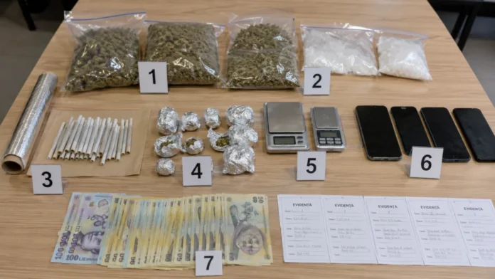 Captură de droguri confiscate într-un dosar de trafic de droguri