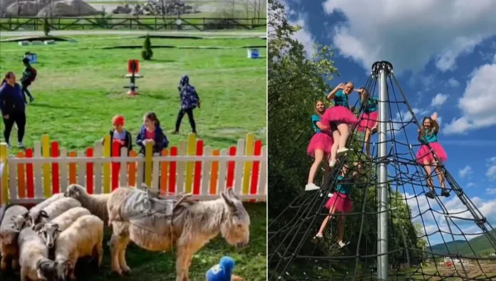 Panoramă panoramică a Parcului din Gura Râului, locul de desfășurare a Zilei Copilului
