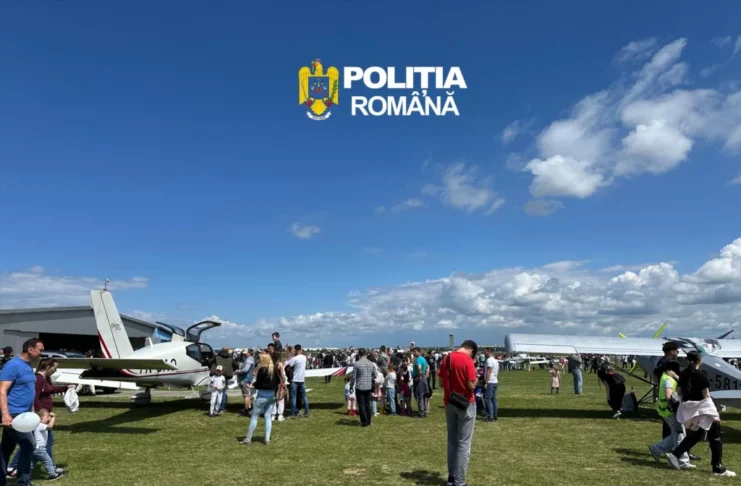 Polițiștii de la Transporturi au asigurat ordinea și siguranța publică la primul Air Show organizat la Sibiu după aproape trei decenii