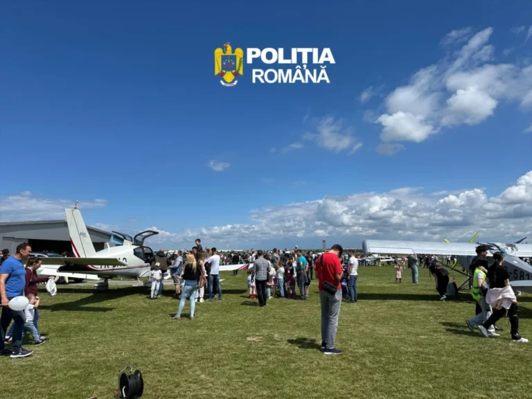 Polițiștii de la Transporturi au asigurat ordinea și siguranța publică la primul Air Show organizat la Sibiu după aproape trei decenii