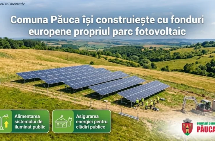 Comuna Păuca investește în energie verde: parc fotovoltaic realizat integral din fonduri europene