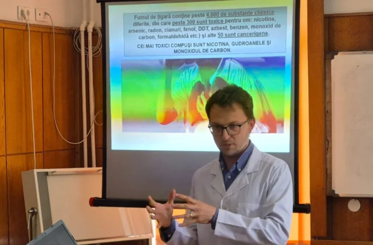 Elevii Colegiului Național „Samuel von Brukenthal” au participat la sesiuni de prevenire a fumatului în cadrul campaniei „Respiră Liber”