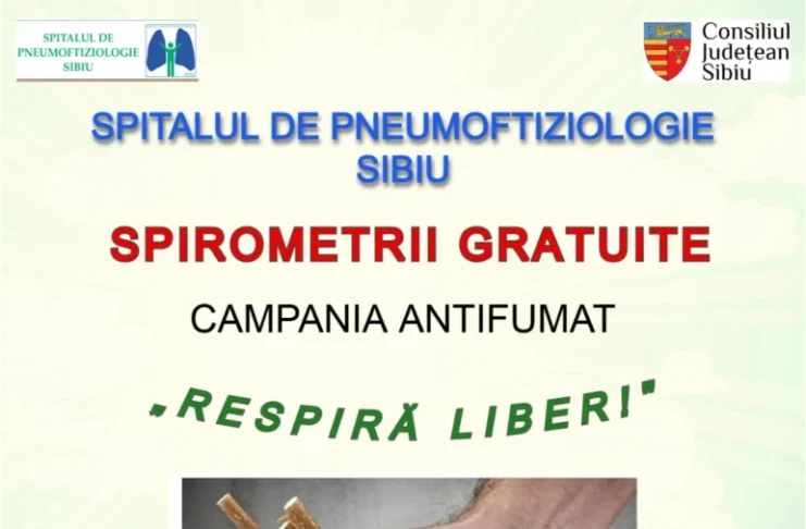 Spirometrii gratuite și consiliere antifumat în Piața Mare, prin campania „Respiră Liber”