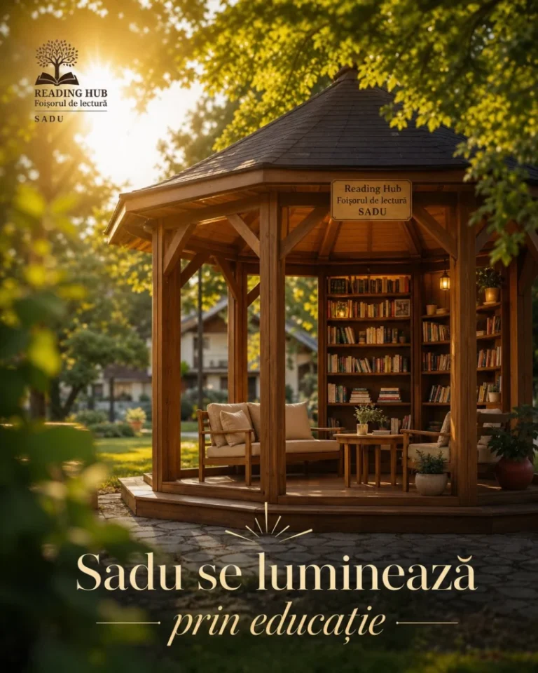 Primarul Valentin Ivan mulțumește comunității pentru succesul proiectului „Reading Hub – Foișorul de Lectură”