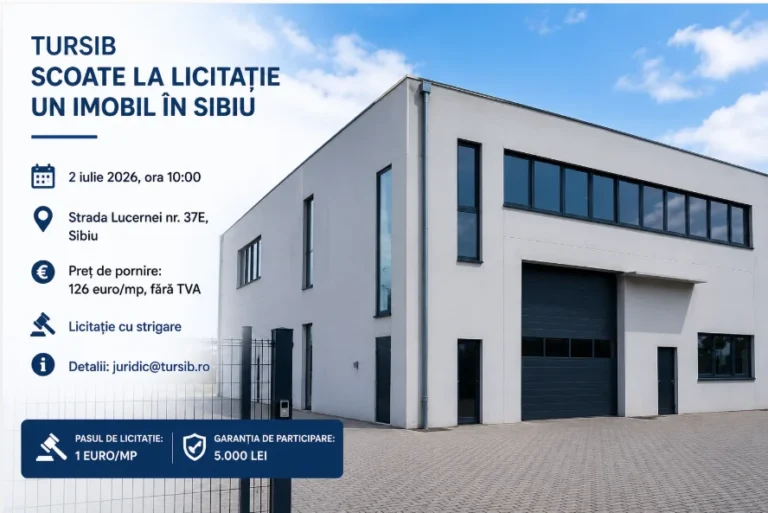 Imobil al Tursib, disponibil pentru achiziție prin licitație publică