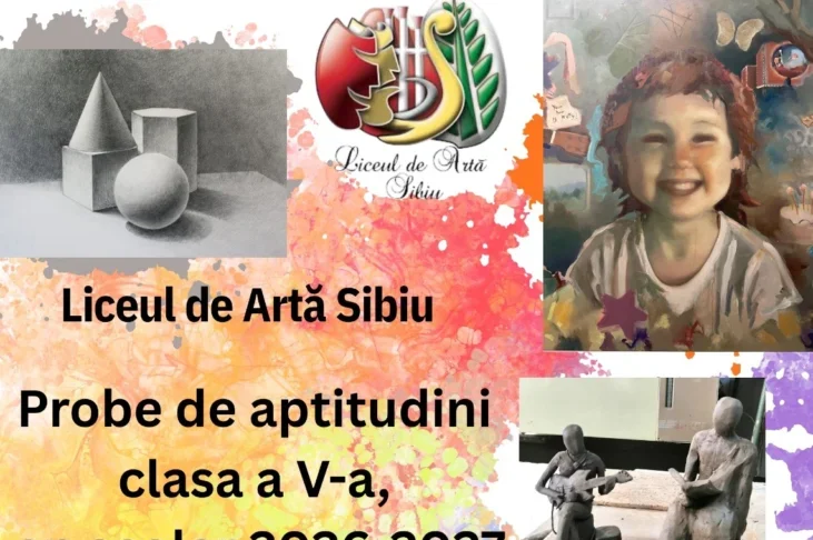 Liceul de Artă Sibiu începe înscrierile pentru probele de aptitudini la clasa a V-a
