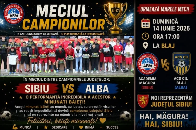 ACS Măgura joacă la Blaj în barajul regional U 17