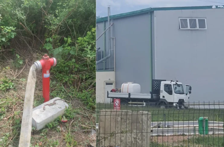 Reporterii Sibiu Independent au surprins mașini ale Gospodăriei Orășenești Cisnădie alimentându-se cu apă de la hidrantul Ștrandului Orășenesc