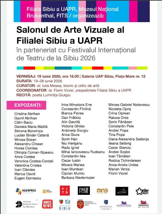 Salonul de Arte Vizuale al UAPR Sibiu revine în cadrul FITS 2026 cu o amplă expoziție dedicată temei „Suflet”