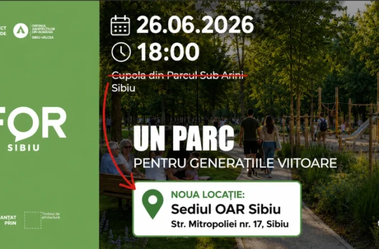 AGORA: „Un parc pentru generațiile viitoare” – dezbatere despre viitorul spațiilor verzi urbane, în contextul reamenajării Parcului Sub Arini