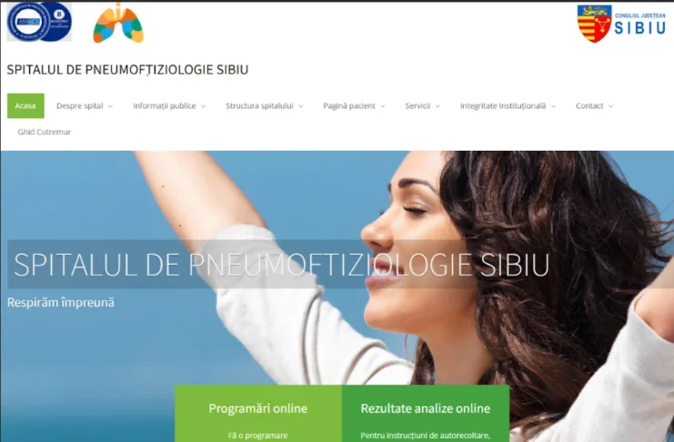 Programările online pentru consultațiile din Ambulatoriul Spitalului de Pneumoftiziologie Sibiu, disponibile permanent pe site-ul instituției