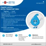 Apă Canal Sibiu angajează inginer pentru Secția Transport. Dosarele se depun până în 8 iulie