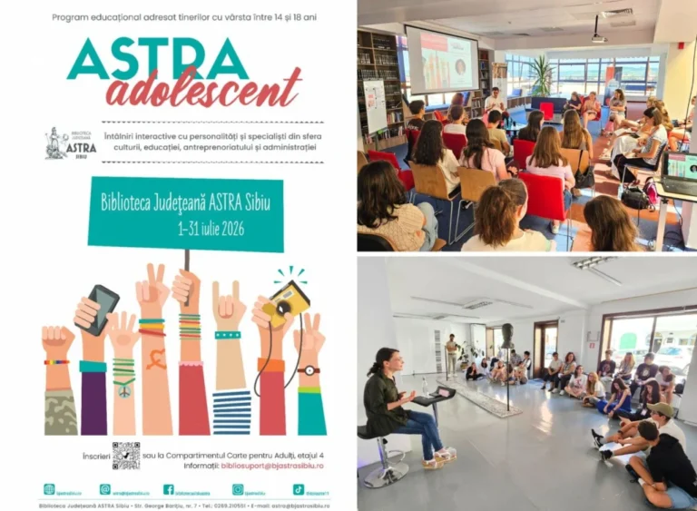 Biblioteca ASTRA transformă luna iulie într-un spațiu al dialogului și creativității pentru adolescenți