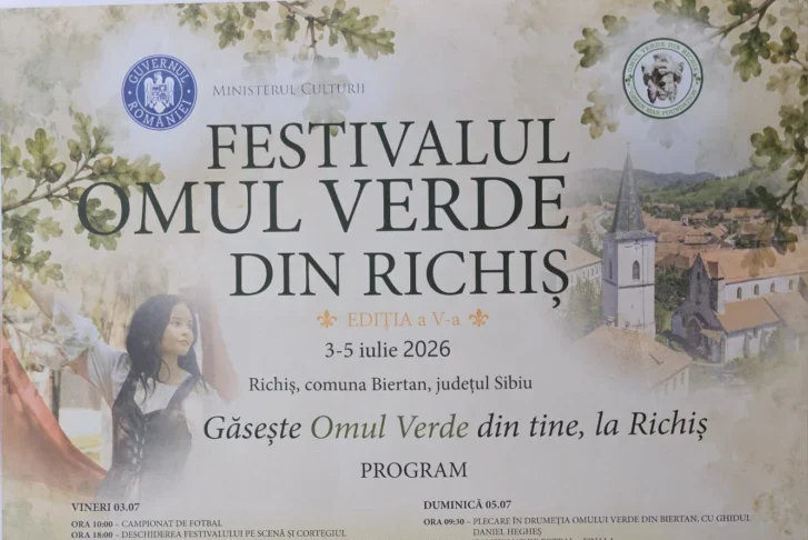 Festivalul Omul Verde revine la Richiș: trei zile de tradiții, concerte, drumeții și experiențe culturale în jurul simbolului renașterii