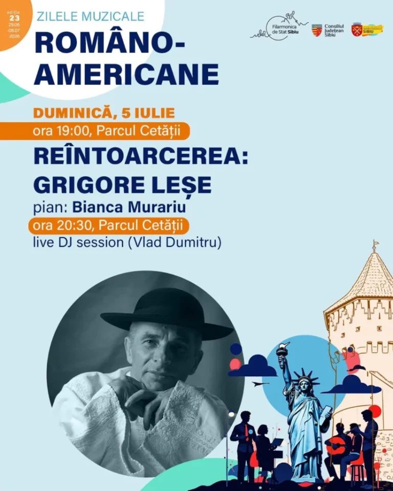 Grigore Leșe urcă în această seară pe scena din Parcul Cetății, la Zilele Muzicale Româno-Americane