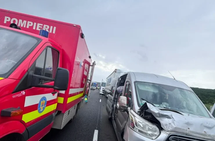 Accidente „în lanț” pe A1: Patru persoane au ajuns la spital!
