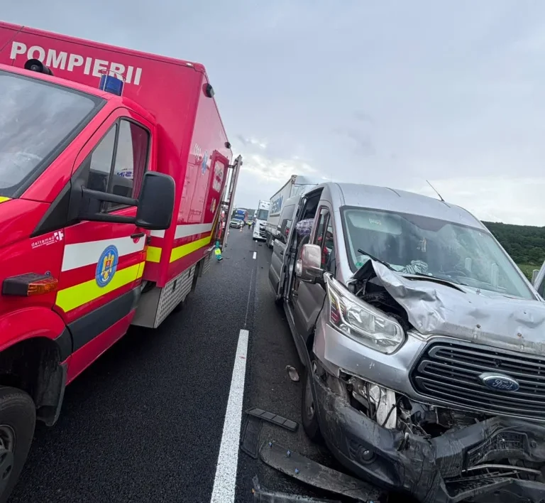 Accidente „în lanț” pe A1: Patru persoane au ajuns la spital!