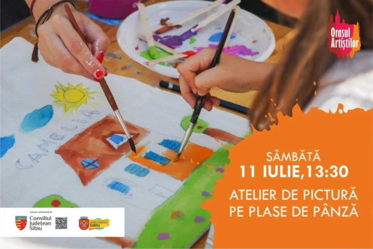 Atelier creativ gratuit pentru copii în Orașul Artiștilor. Ce pregătesc organizatorii în Piața Mică