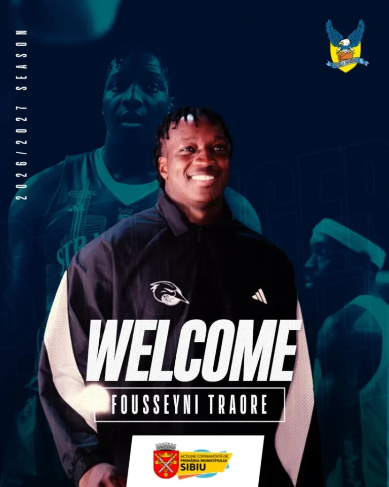 Fousseyni „Fouss” Traore, noul transfer al CSU Sibiu. Baschetbalistul din Mali întărește jocul de sub panou