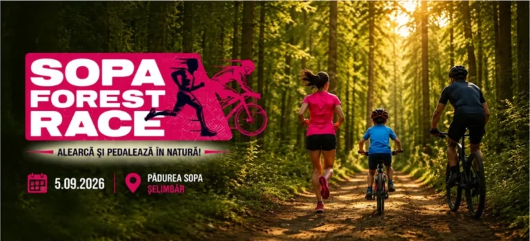 Sute de sportivi sunt așteptați la SOPA FOREST RACE 2026. Competiția de MTB și alergare din Pădurea Șopa se apropie de limita de 500 de participanți