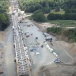 Diagramă sau grafic prezentând stadiul avansat, aproape 15%, pentru autostrada Sibiu-Pitești.