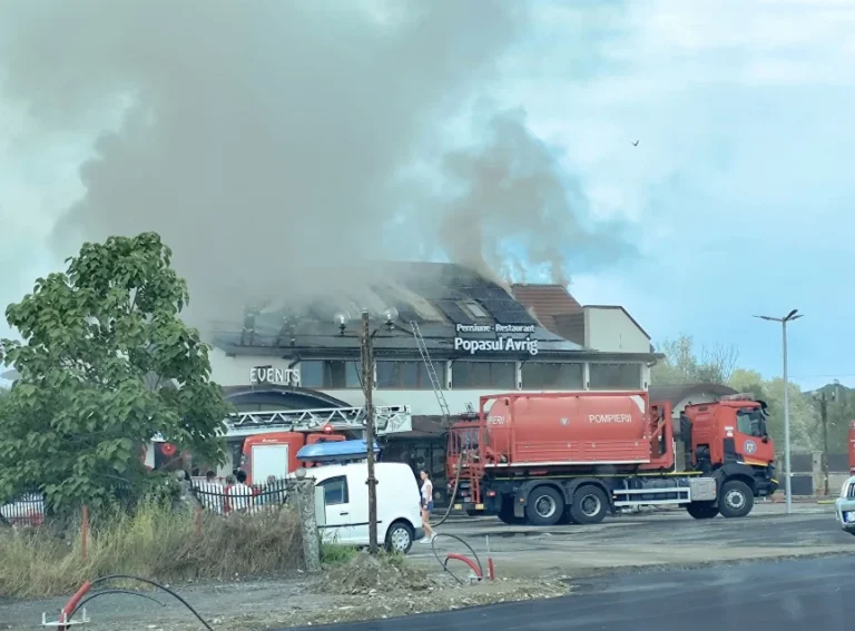 Incendiu la Popasul Avrig: Pompierii sibieni intervin de urgență