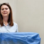 Delia Mincă, noul director al Spitalului Orășenesc Cisnădie, în biroul său.