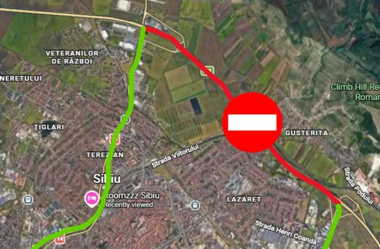 Autostrada A1 se închide din nou, timp de patru ore, în zona Sibiului. Traficul va fi deviat prin oraș