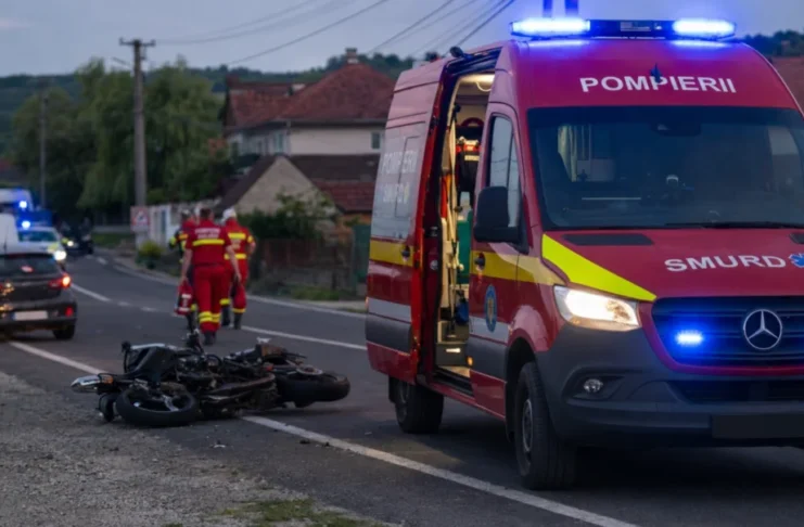 Motociclist în stare gravă după un accident la Păuca. A fost transportat inconștient și intubat la UPU Sibiu
