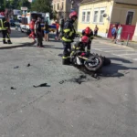 Accident motociclist Ocna Sibiului după un viraj la stânga fără asigurare