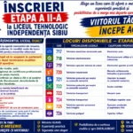 Elevi la procesul de înscriere pentru admitere la Liceul Tehnologic Independența din Sibiu