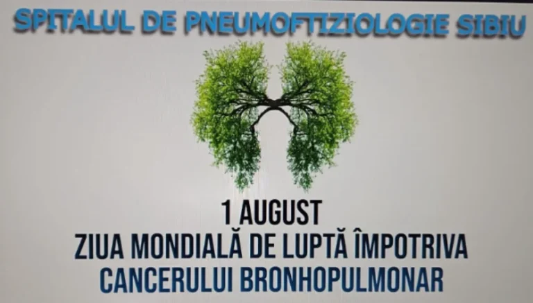 Ziua Mondială a Cancerului Bronhopulmonar: Medicii Spitalului de Pneumoftiziologie Sibiu avertizează că diagnosticul precoce poate salva vieți