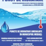 Harta sau anunțul oficial cu locația punctelor de hidratare din Mediaș