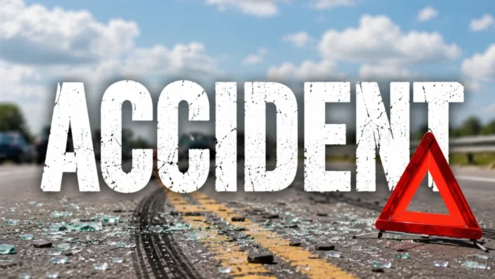 Accident în Cisnădie implicând un triciclu electric, cu serviciile de urgență la fața locului