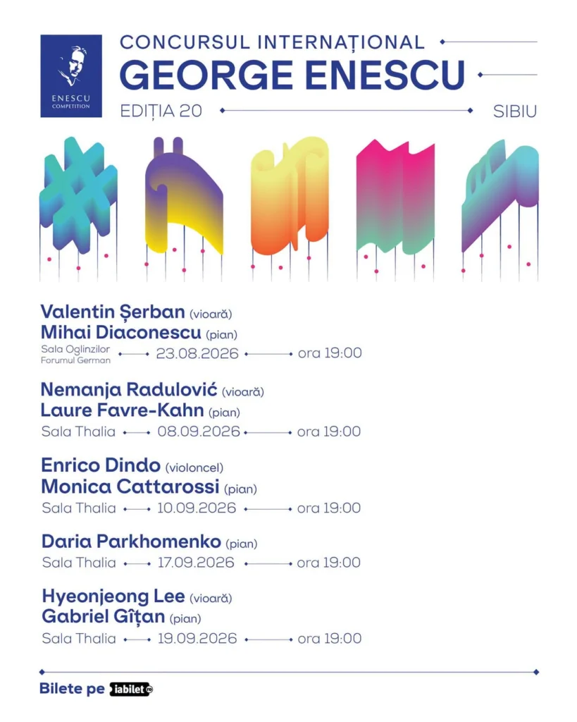 Concert la Concursul Internațional George Enescu din Sibiu cu solist pe scenă