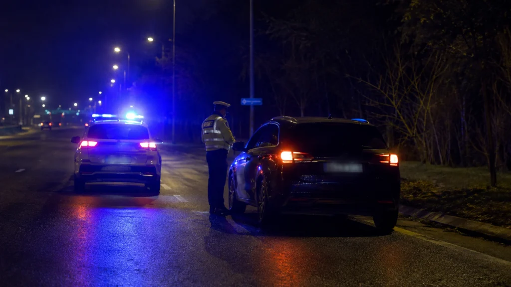 Mașină oprită de poliție în Șelimbăr pentru conducere fără permis