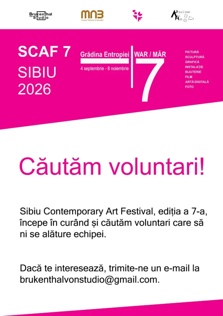 Voluntari la Festivalul de Artă Contemporană Sibiu, ediția a VII-a, organizat de Brukenthal von Studio