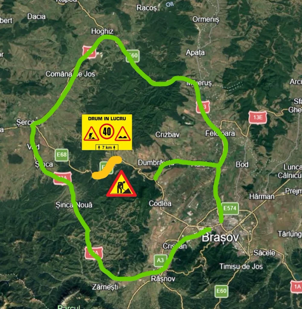 Restrictii de trafic pe DN1 intre Făgăraș și Brașov din cauza lucrărilor de reparație