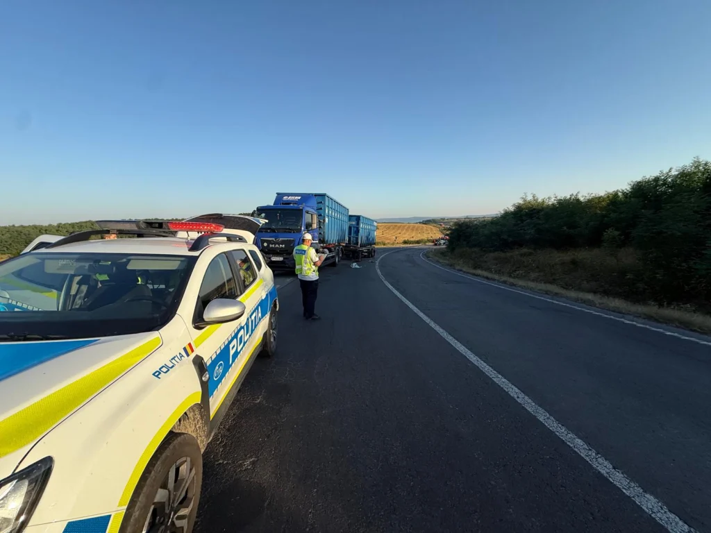 Trafic blocat pe DN 1, între Șercaia și Perșani, după un accident. O persoană a fost rănită