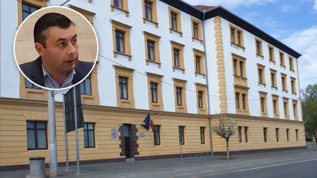 Colaj Parchetul Tribunalului Sibiu cu dosare clasate și imaginea procurorului Ștefan Dancu