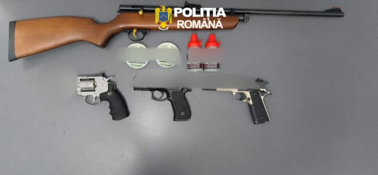 Șase arme neletale aduse din străinătate au fost confiscate de polițiști. Cinci sibieni sunt cercetați penal!