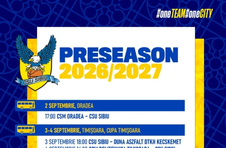 CSU Sibiu va disputa șapte meciuri de pregătire înaintea sezonului 2026/2027