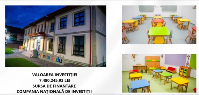Noua grădiniță cu program prelungit din Sadu, finalizată după cinci ani. Investiția depășește 7,4 milioane de lei