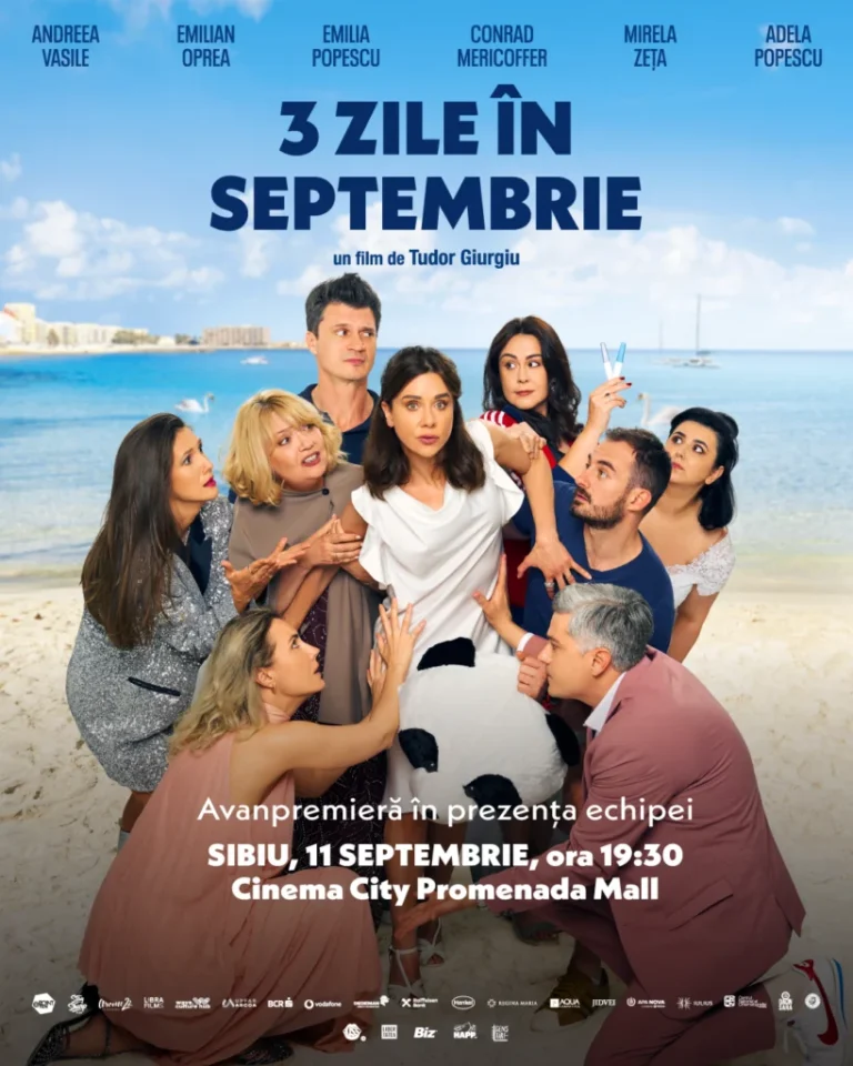Tudor Giurgiu și echipa filmului „3 zile în septembrie” vin la Sibiu. Proiecție specială la Cinema City